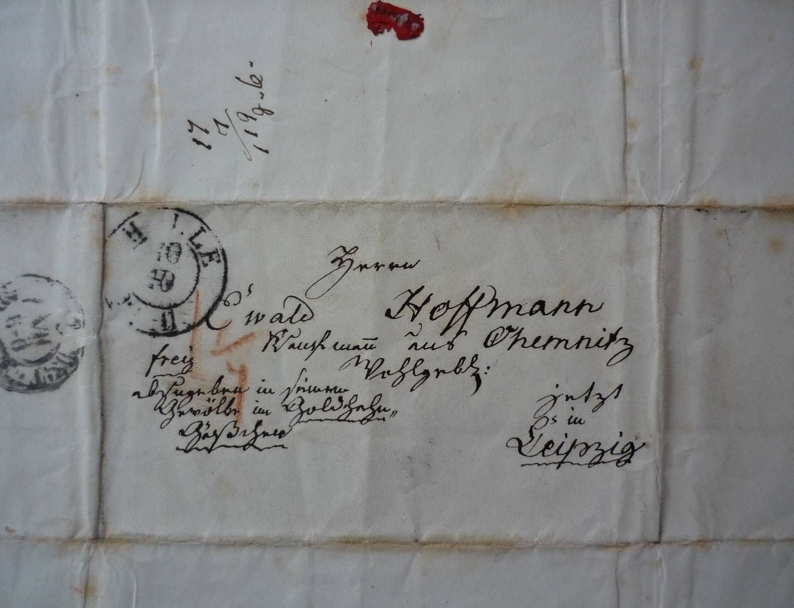 Briefumschlag Ewald von 1840 Briefumschlag Ewald von 1840