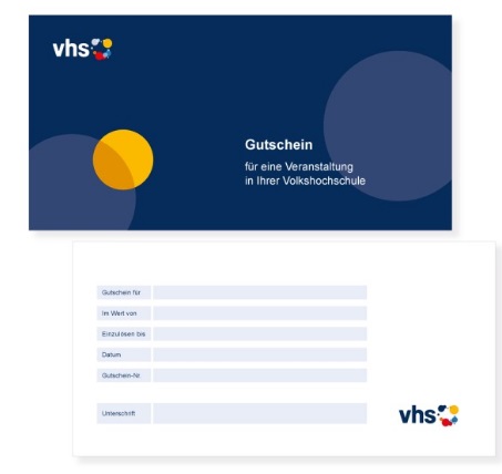 Gutschein Design der vhs Hannover Land